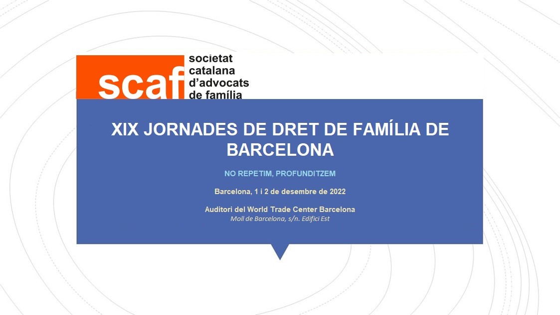 XIX Jornada de dret de família de Barcelona